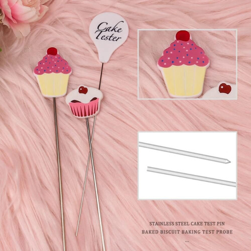 4 Pack Stainless Steel Cake Test Pins Reusable Baking Tools 2