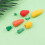 4 Pack Cute Fruit Erasers, Big Erasers Mango Pineapple Strawberry Carrot Shaped Erasers 5
