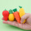 4 Pack Cute Fruit Erasers, Big Erasers Mango Pineapple Strawberry Carrot Shaped Erasers 6