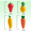4 Pack Cute Fruit Erasers, Big Erasers Mango Pineapple Strawberry Carrot Shaped Erasers 3