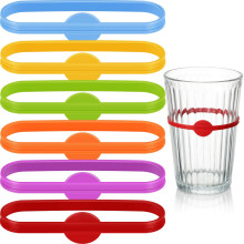 24pcs Beverage Markers, Silicone Beverage Markers Wine Glass Charm Markers
