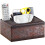 Tissue Box Lid Leather Vintage Rectangular Multifunction Remote Control Stationery Table 2