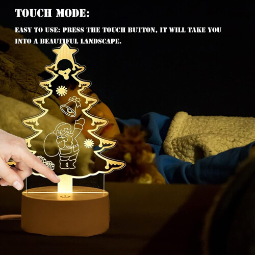 USB Powered 3D Multicolor Desk Light Up LED Christmas Tree Decoration (Christmas Tree) 2