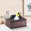 Tissue Box Lid Leather Vintage Rectangular Multifunction Remote Control Stationery Table 3