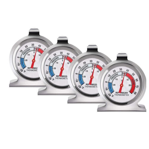 4 Pack Refrigerator Freezer Thermometer Large Dial Thermometer 1