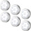 Motion Sensor Light, Cordless Battery Operated LED Night Light (Silver - White Light - 6 Pack) 1