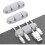 3-Pack Cable Holder Desktop Cable Clips Self Adhesive Cable Management Cord Organizer (Grey) 1