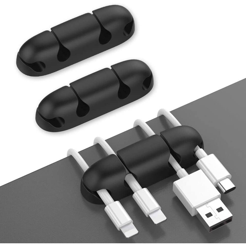 3 Pack Cord Clips For Desk, Strong Adhesive Cord Clip Organizer (Black) 9779937057470