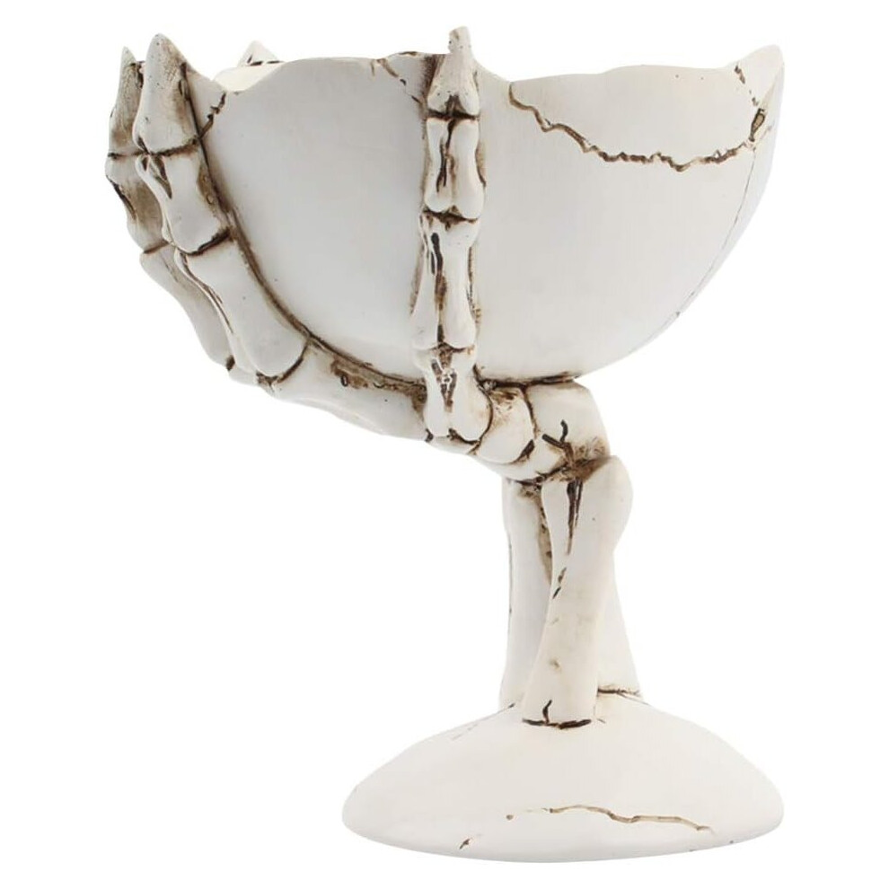 Skull Hand Candy Stand Fruit Bowl Flower Pot Plant Stand Ornament