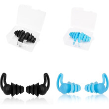 Swimming Earplugs, Waterproof Reusable Silicone Swimming Earplugs