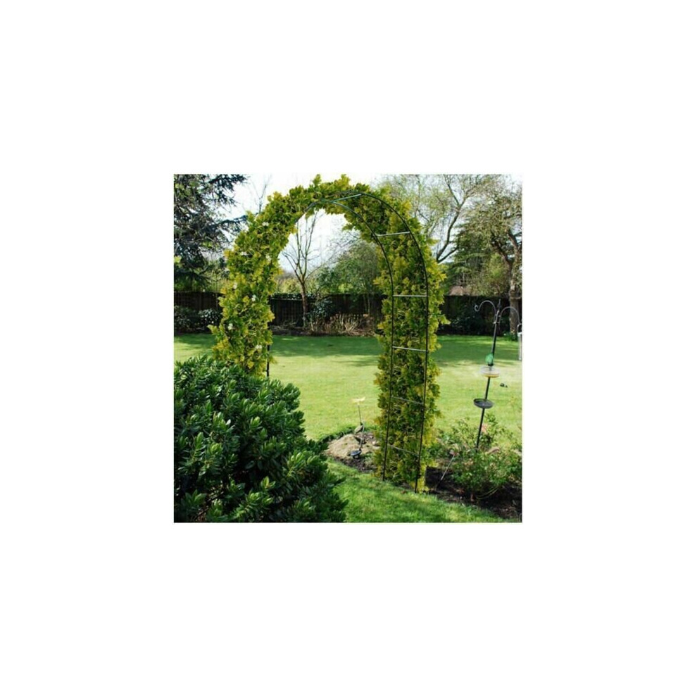 Metal Garden Arch Rose Plant Climbing Trellis Archway Climber Arched Frame 2.4m