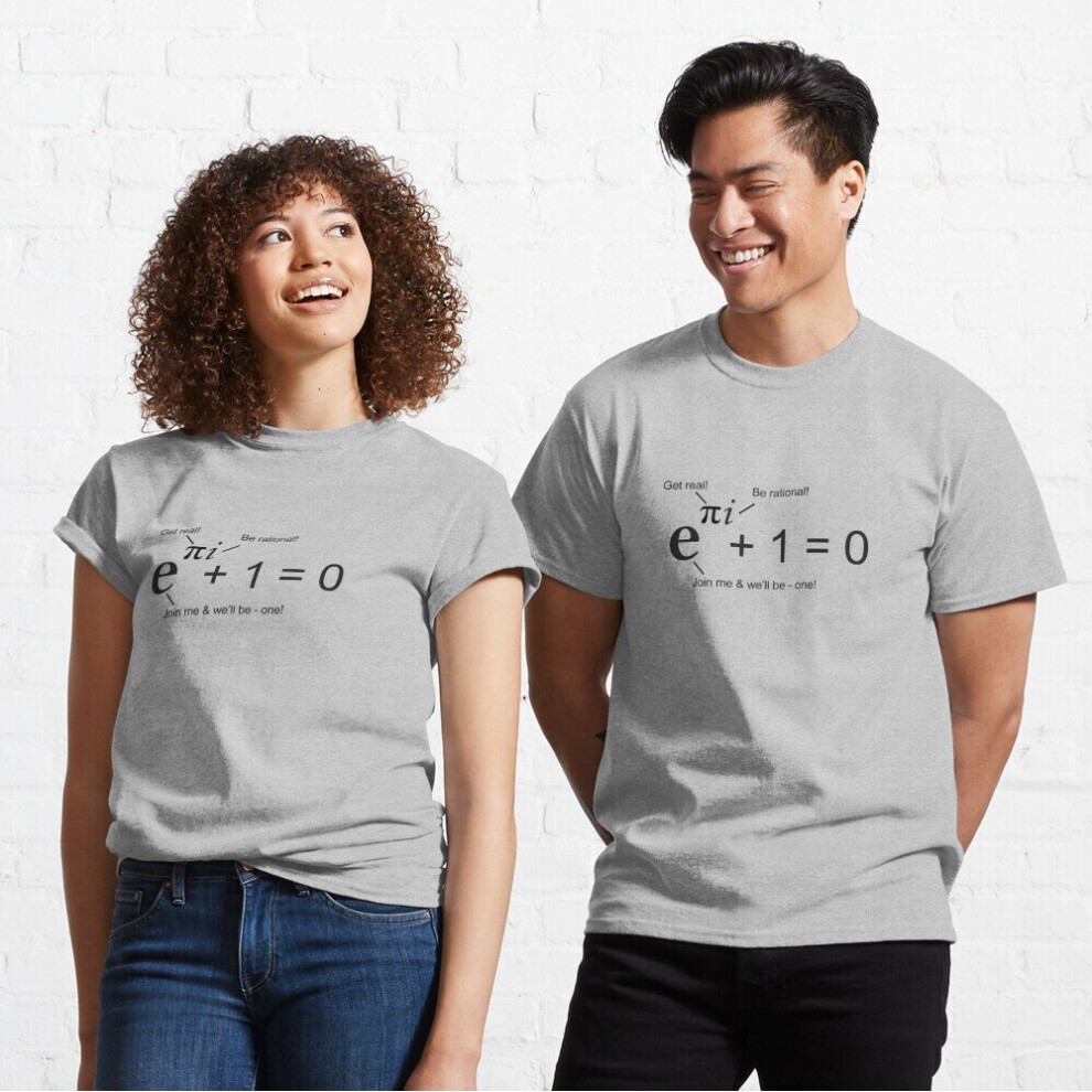 Famgem Men's Wo T-Shirt Euler's Identity, The Most Beautiful Equation In Math Youth Toddler Short Sleeve Tee Tops Boys
