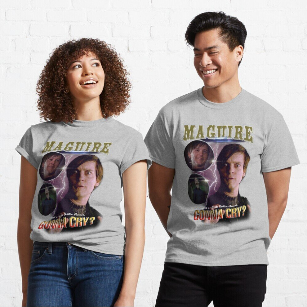 Mens Womens T-shirt Bully Maguire Gonna Cry Meme Vintage Youth Toddler Short Sleeve Tee Tops Boys