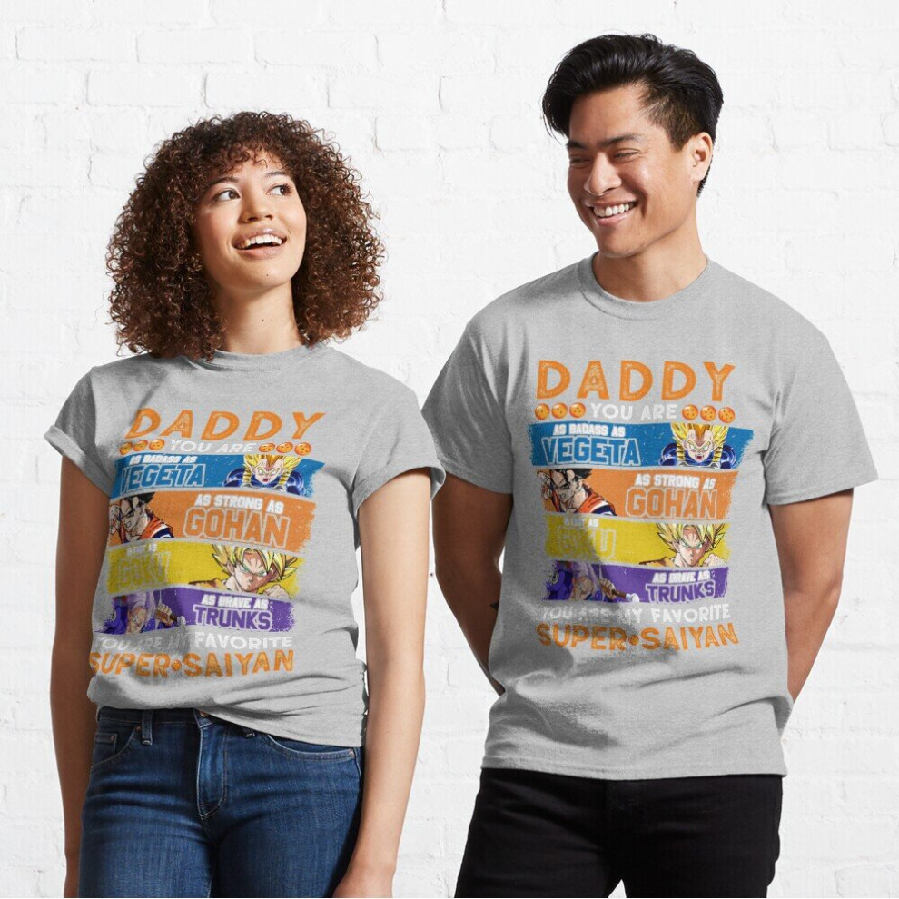 Mens Womens T-shirt Daddy Dragonball Daddy You Are My Favorite Super Saiyan Funny Vegeta Goku Gohan Father Youth Toddler Short Sleeve Tee Tops Boys