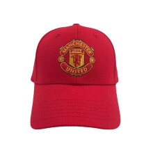(Red) Manchester United football team embroidered peaked baseball cap|sports sunhat