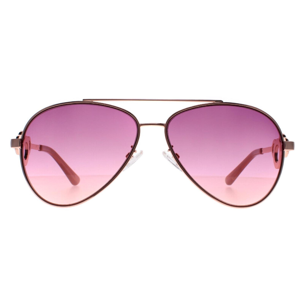 Guess Sunglasses Gf0365 28Z Rose Gold Pink Gradient Pink,Gold
