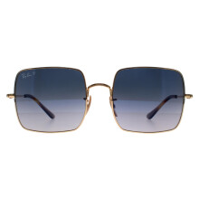 Ray-Ban Sunglasses Square RB1971 914778 Polish Gold Blue Grey Gradient Polarized