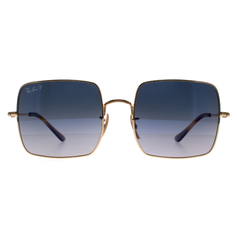 Ray-Ban Sunglasses Square RB1971 914778 Polish Gold Blue Grey Gradient Polarized