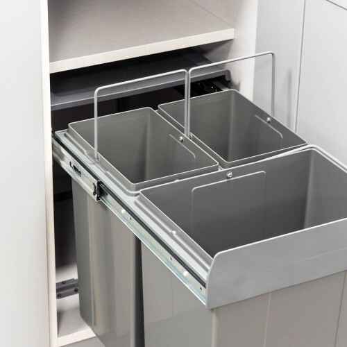 40 Litre Pull Out Under Counter Kitchen Waste Recycling Bin for 400mm 1