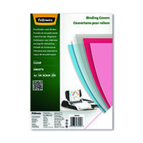 Fellowes Fellowes Bndg Covers 250m PET Pk100