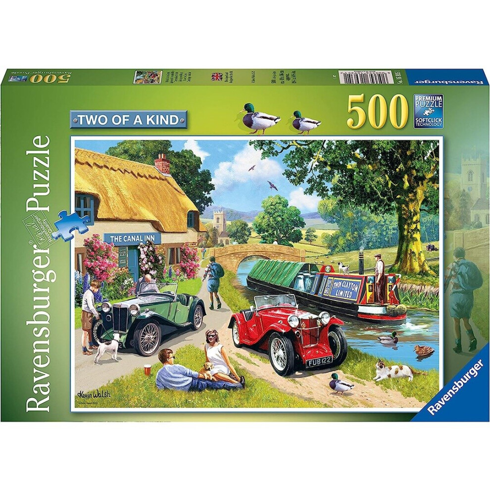 Ravensburger Two Of A Kind 500 Piece Jigsaw Puzzles For Adults & Kids Age 10 Years Up - Nostalgic Puzzle