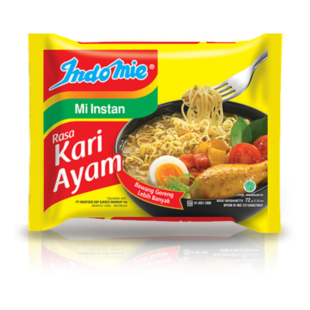 Indomie Kari Ayam Chicken Curry Flavour 72 g 40 Pack Instant Noodles