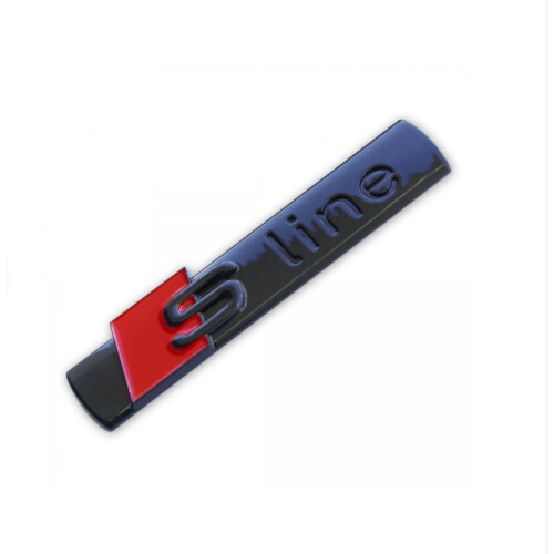 Audi Sline Gloss Black Side Wing Badge S Line Emblem (2 Pack)