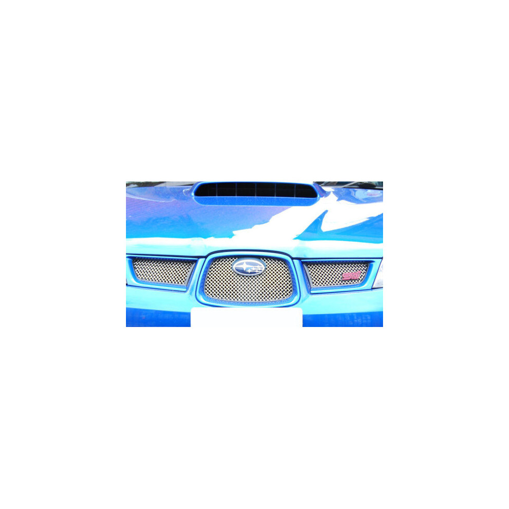 (Silver) Subaru Impreza Hawkeye - Top Grille Set (2006 To 2007) Silver 5060448593606
