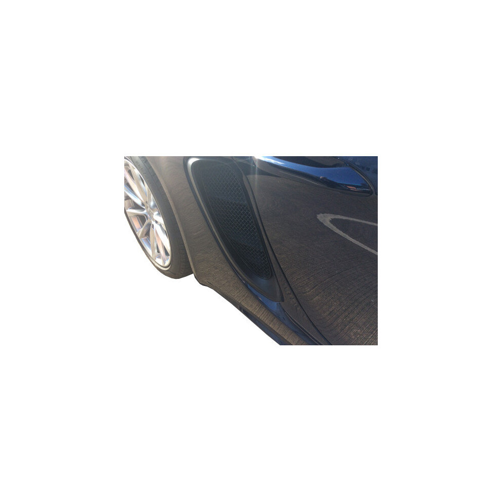 (Black) Porsche 718 Boxster S And Cayman S - Side Vent Grille Set (2016 To 2018) Black 5060468071184