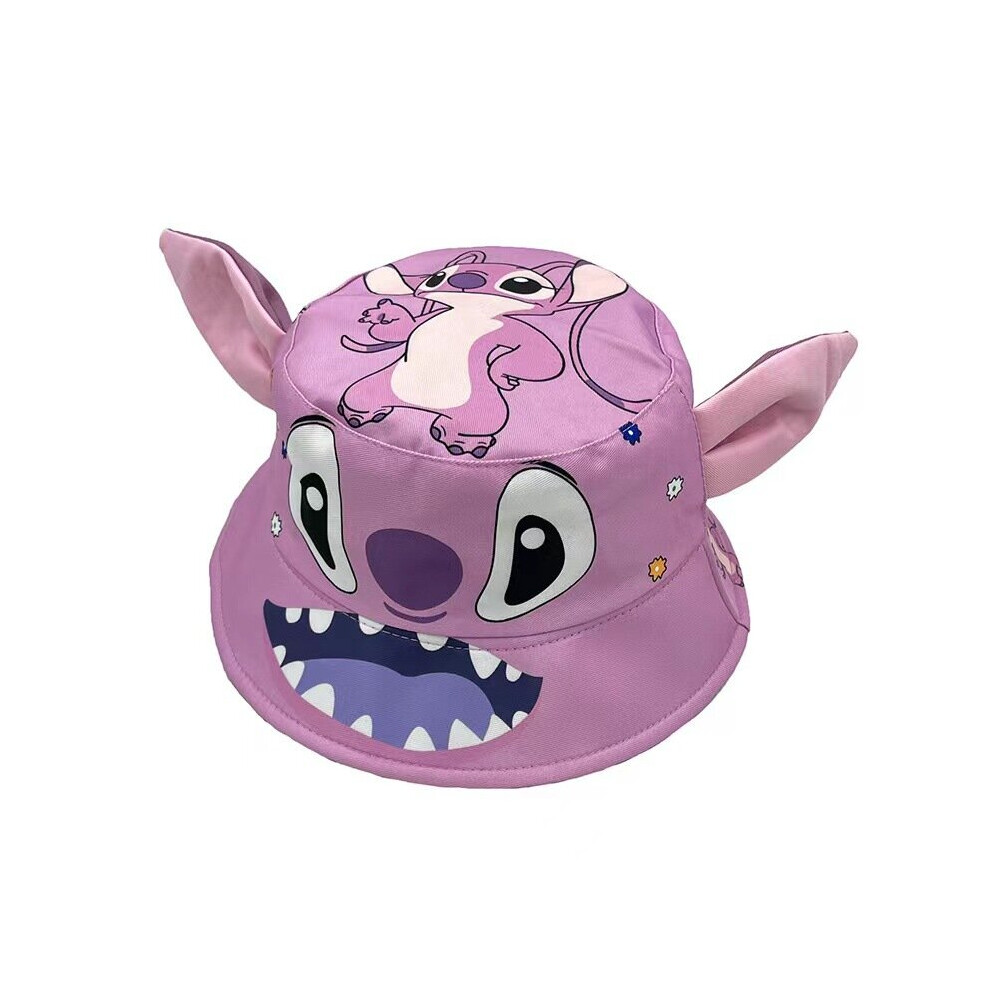 (Angel) Children Kuromi Angel Fisherman Flat Top Hats Sunshade Bucket  Caps