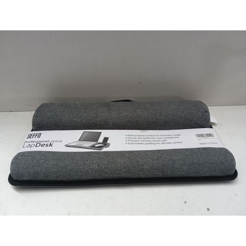 Seffo Lap Desk Laptop Stand Portable Tray With Cushion, Built In Mouse Grey 093937469927