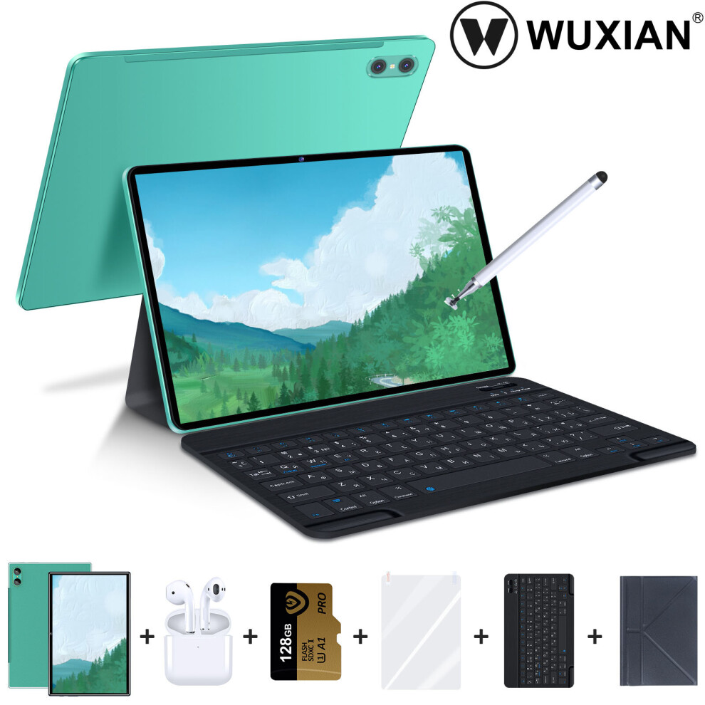 (Green) WUXIAN A80 10.1'' Android Tablet PC 12+512GB WIFI Dual Sim