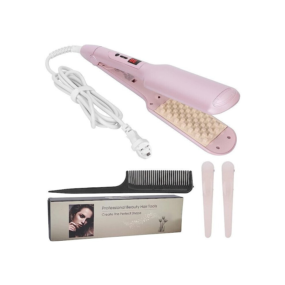 Brrnoo Volumizing Curling Hair Iron, Lcd Screen Crimper Hair Iron For Creating Volume