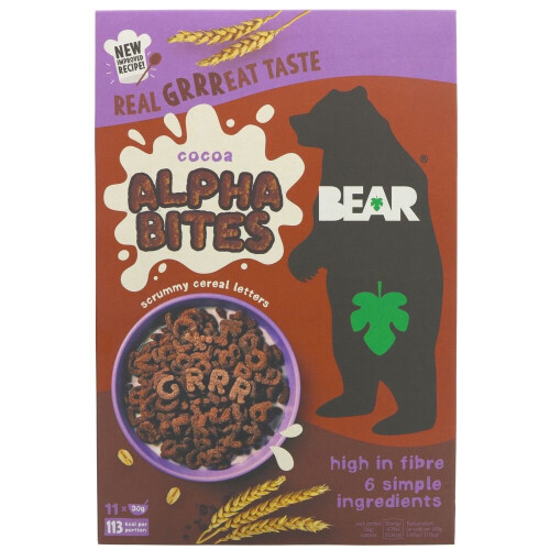 Bear Bear Alphabites Cereal - Cocoa 350g ( pack of 6 )
