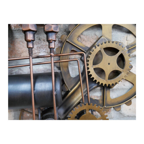 Wall Mounted Industrial Pipe Clock | Pressure Gauge Style | Home Decor 2