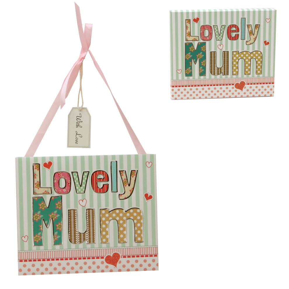 Laura Darrington Boxed Lovely Mum Wall Plaque In A Box Pretty Gift Mother's Day