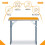 (ORANGE) MDF WOODEN TOP FOLDING DINING TABLE 5