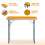 (ORANGE) MDF WOODEN TOP FOLDING DINING TABLE 2