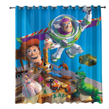 (Style E, 100*270cm) Toy Cartoon Story Boys Girls Home Bedroom Blackout Curtains Hook Design Decor