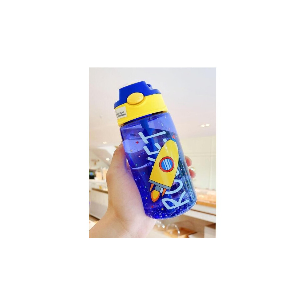 Kids Water Bottle Rocket 480ml With Straw Toddler