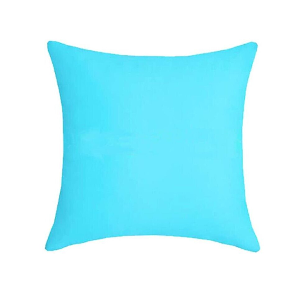 (Sky Blue) Waterproof Cushion Garden Cover Solid Colour Furniture Cane Bench Outdoor Indoor