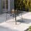 Living And Home 105CM Square Tempered Glass Garden Dining Table w/ Parasol Hole 1