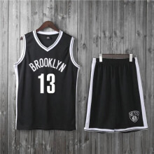 (Black, 130cm) Brooklyn Nets James Harden adult and children's jersey set