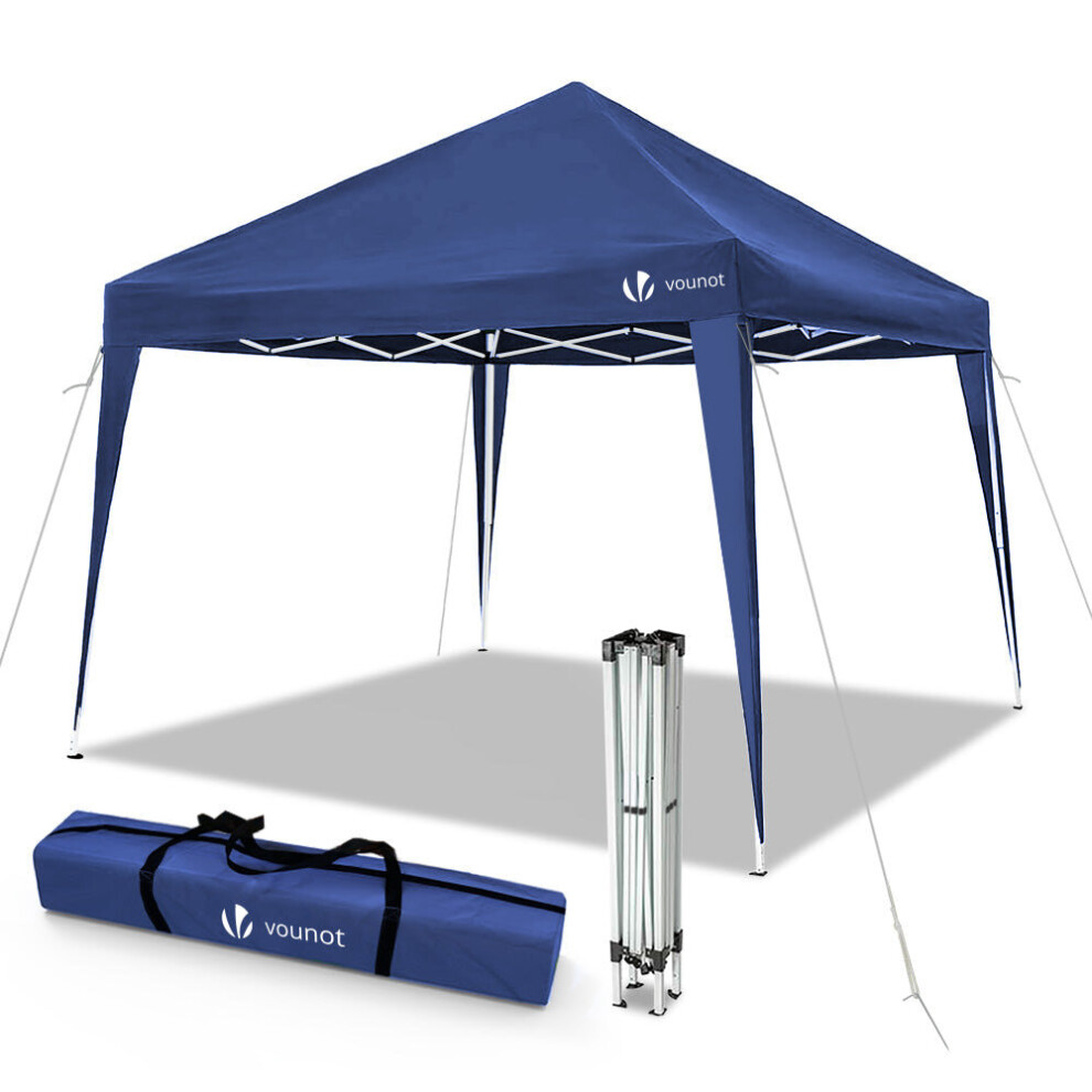 ‎Vounot Vounot 3X3m Pop Up Gazebo With 4 Leg Weight Bags, Folding Party Tent For Garden Outdoor, Blue