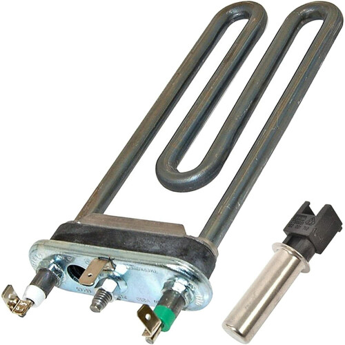 SPARES2GO Water Heater Element + NTC Sensor Thermistor for Hotpoint Washing Machine (1700W)