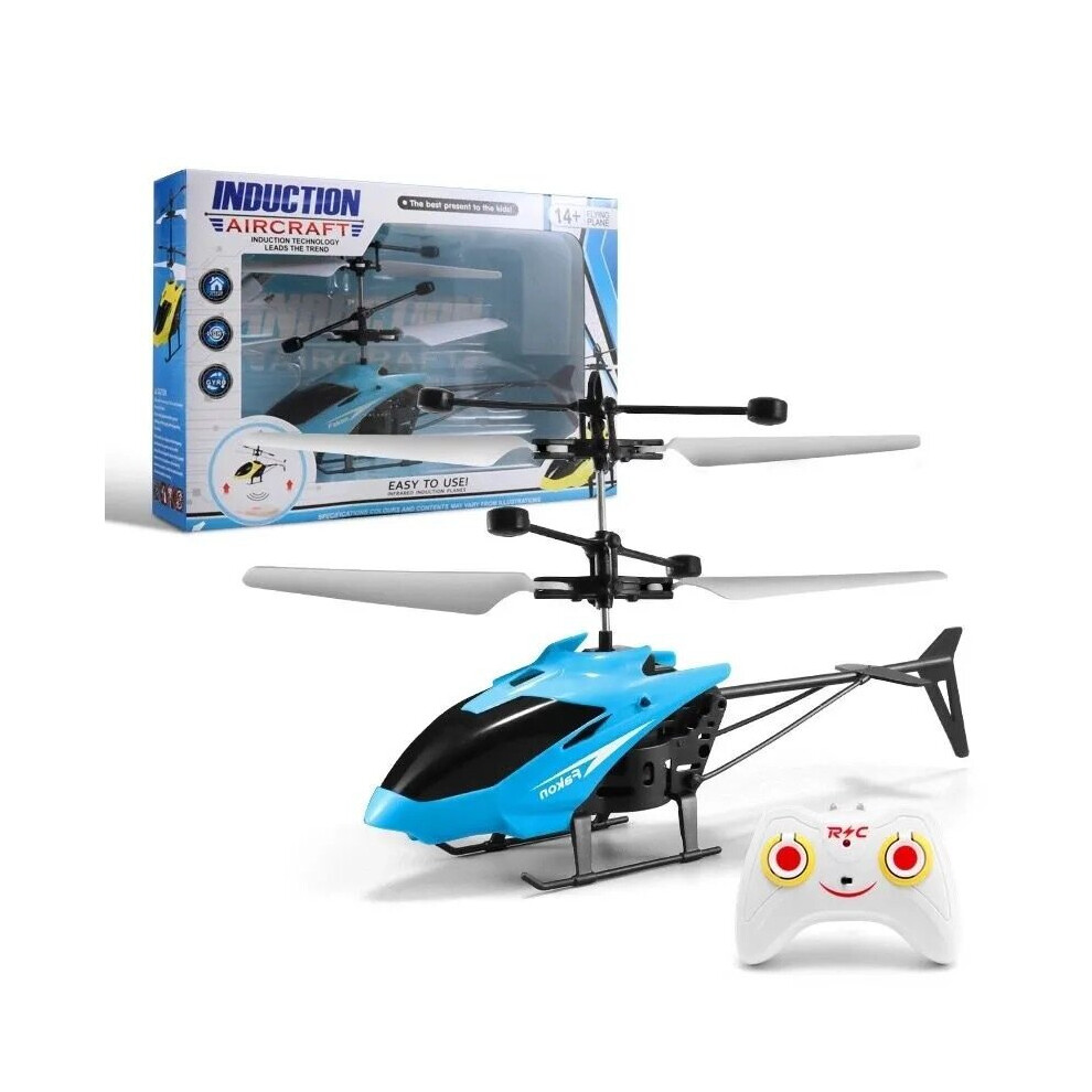 (blue) Remote control helicopter rc aircraft children's outdoor rc aircraft