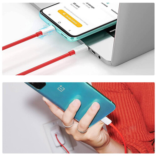 OnePlus Câble USB-C 6.5A OnePlus Original Warp Charge 1m - Rouge 2
