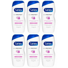 Sanex Skin Protect Gentle Clean Shower Cream For Body - 6 x 200ml