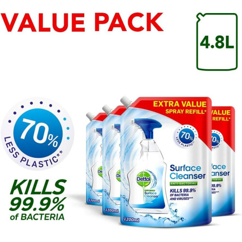 Dettol Dettol Surface Cleanser Pouch Refill 1.2L x 4 1