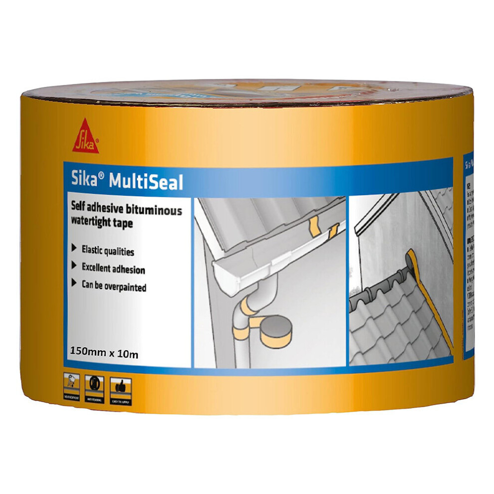 Sika Multiseal Self-Adhesive Bituminous Sealing Tape Grey, 150Mm X 10M 5055492700292
